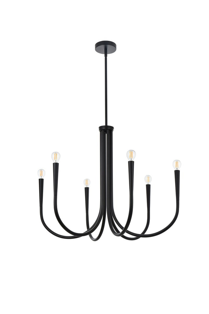 30 Inch Chandelier In Black