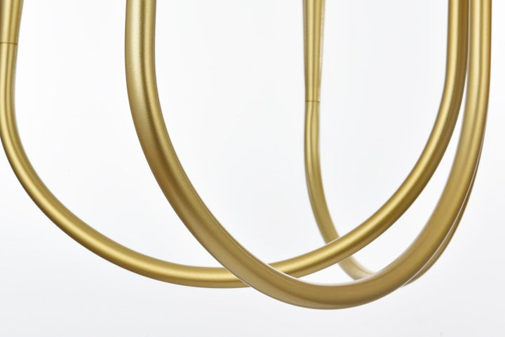 30 Inch Chandelier In Brass