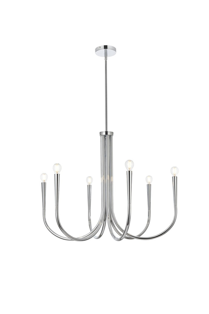 30 Inch Chandelier In Chrome by Living District