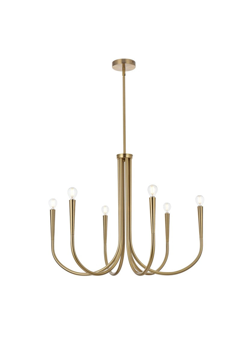 30 Inch Chandelier In Gold by Living District