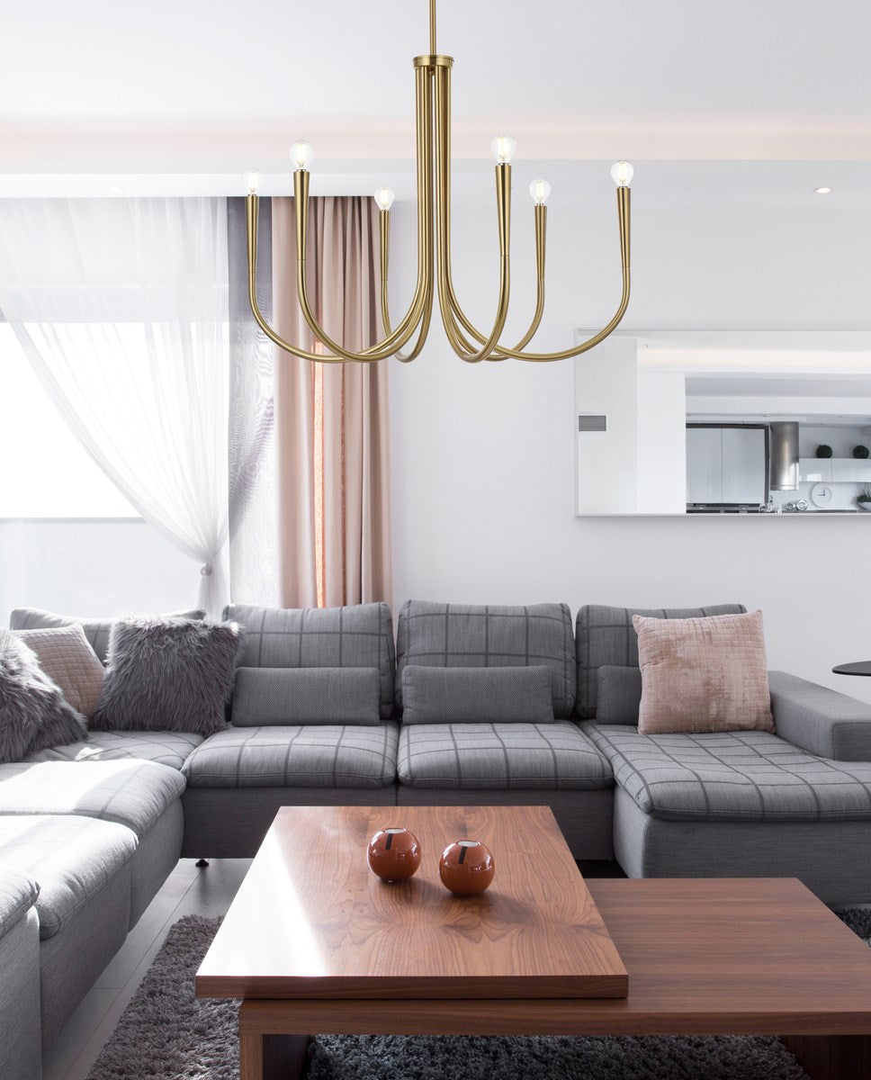30 Inch Chandelier In Gold