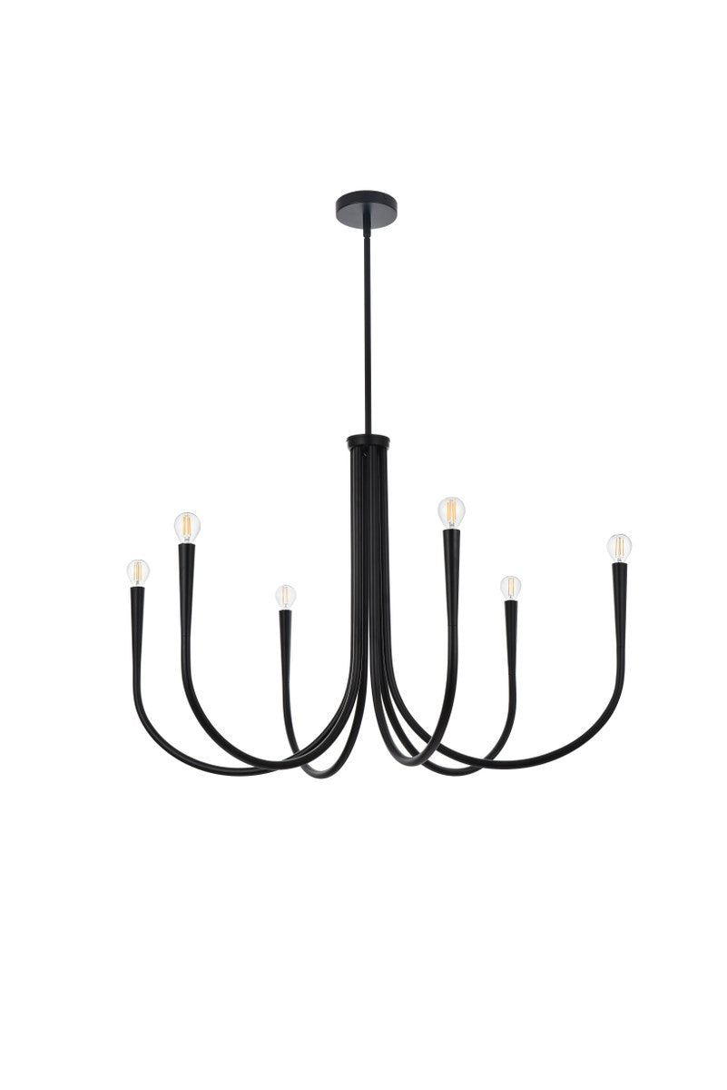 36 Inch Chandelier In Black