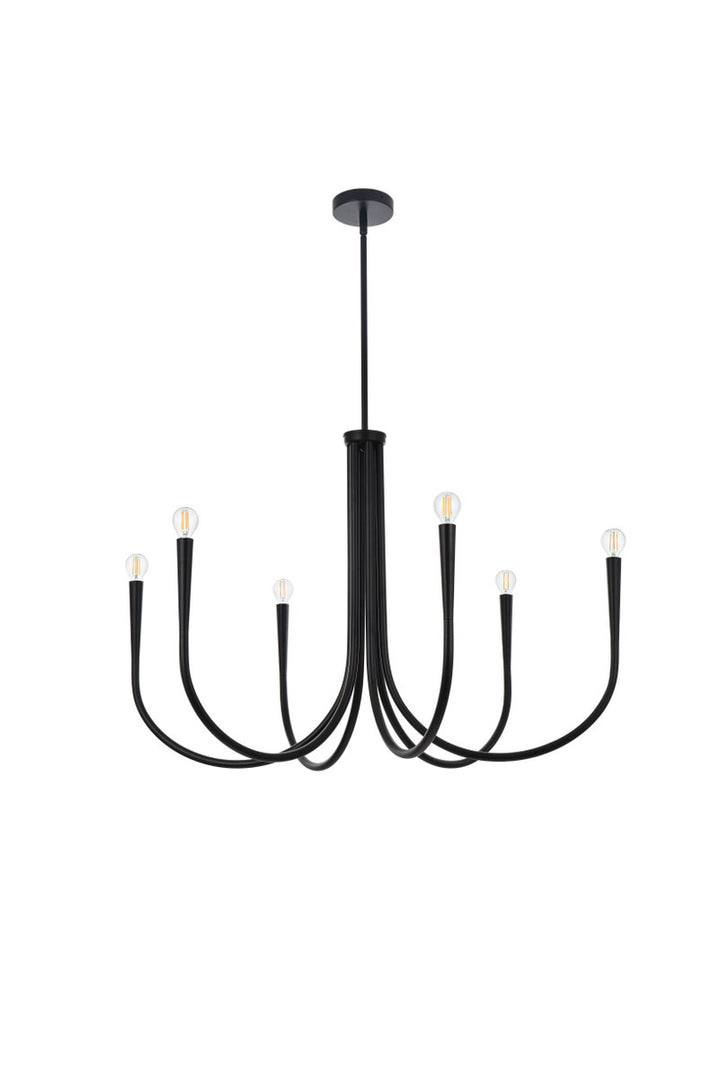 36 Inch Chandelier In Black