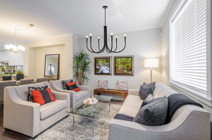 36 Inch Chandelier In Black
