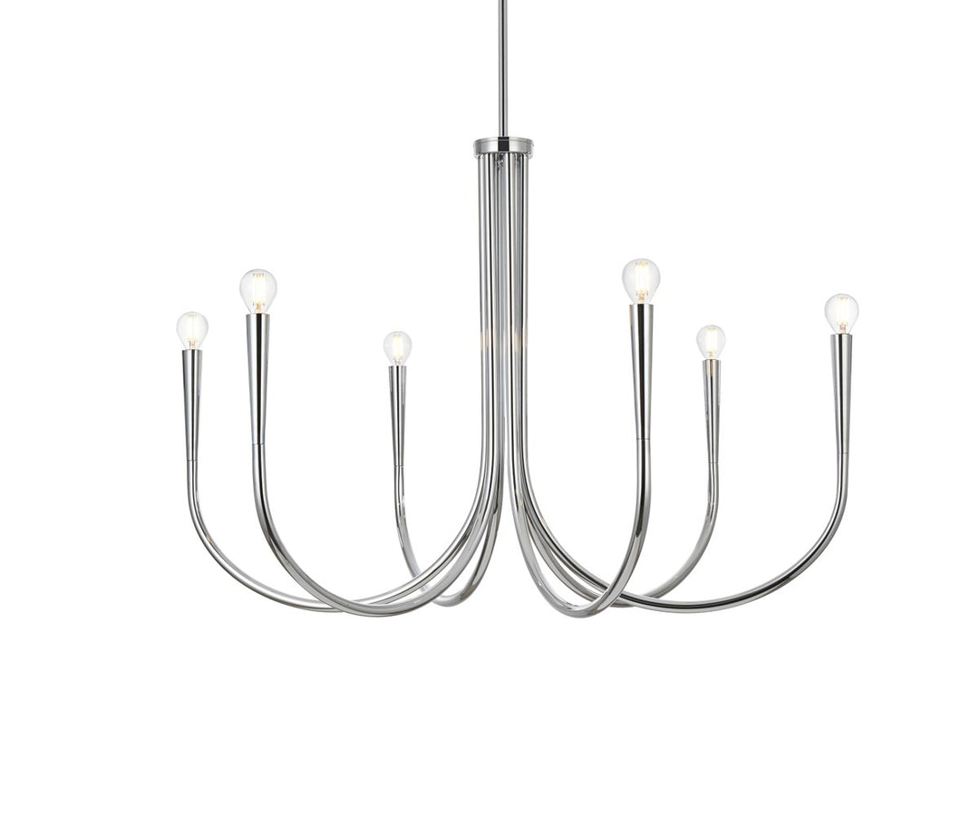 36 Inch Chandelier In Chrome