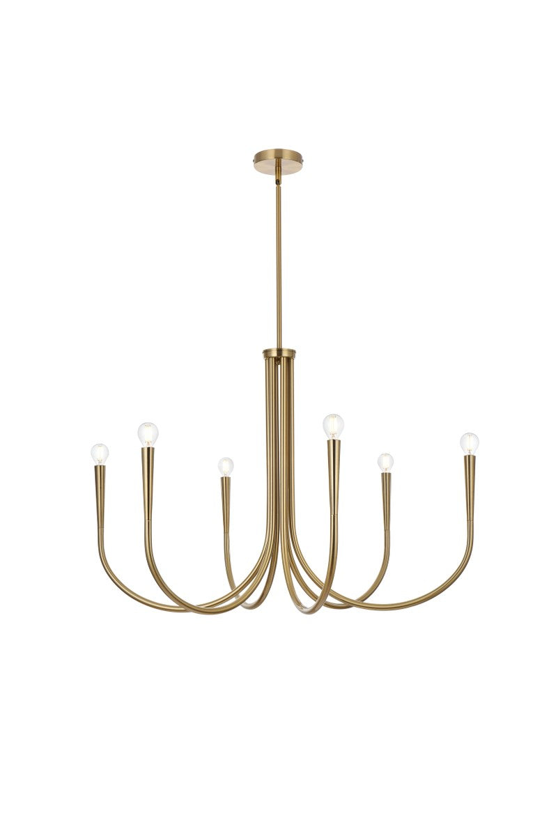 36 Inch Chandelier In Gold by Living District