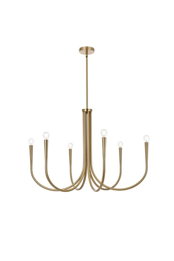 36 Inch Chandelier In Gold by Living District