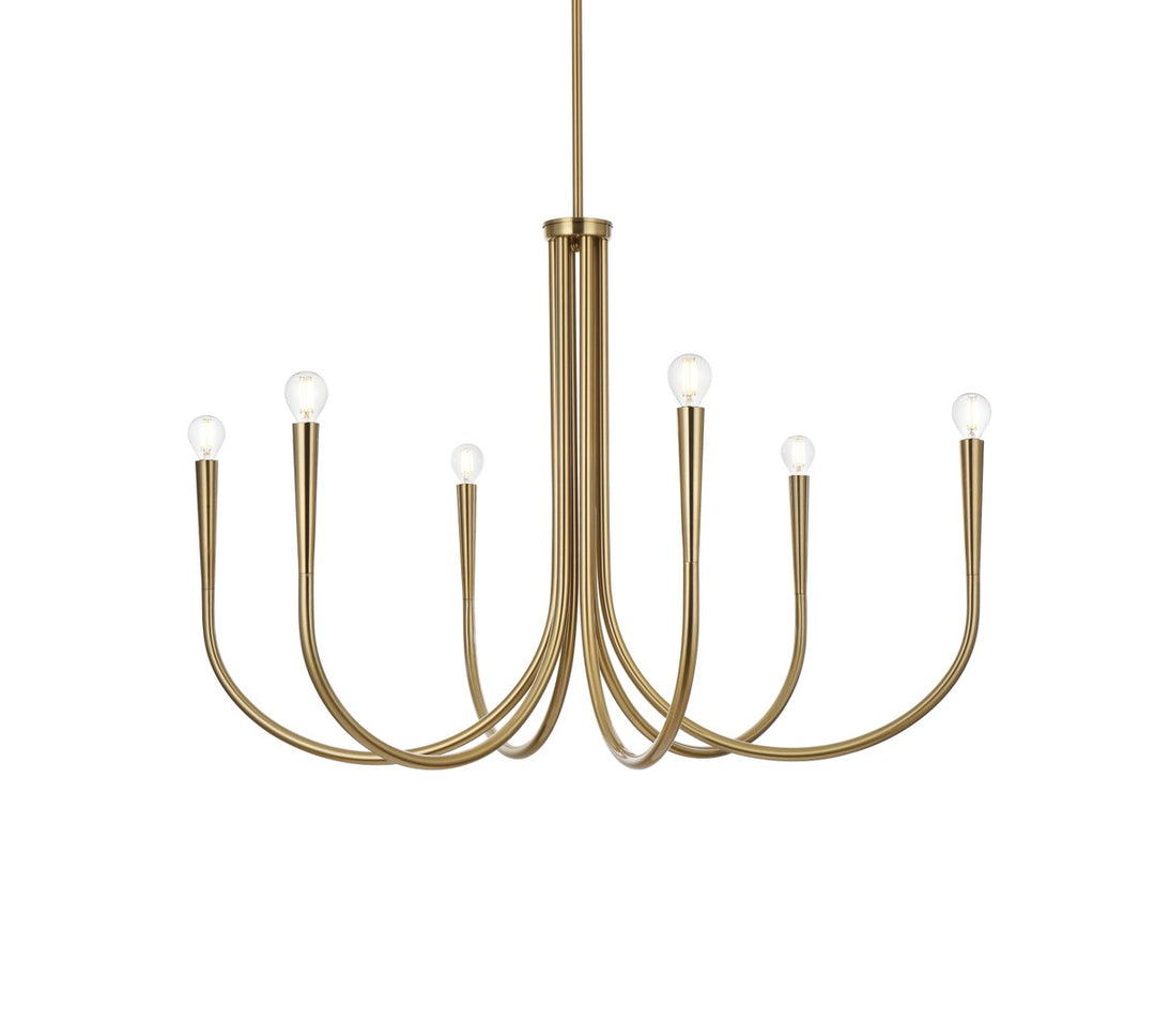 36 Inch Chandelier In Gold