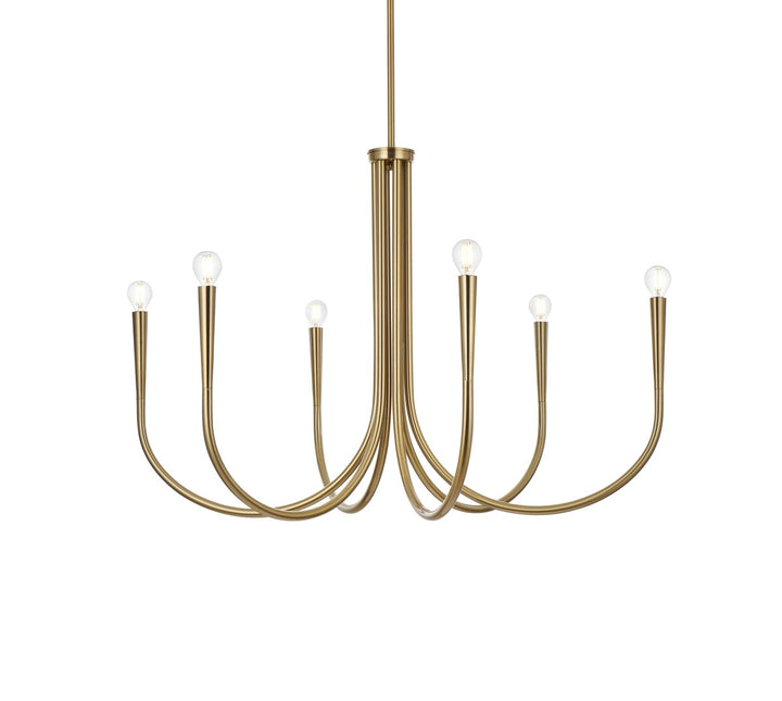 36 Inch Chandelier In Gold