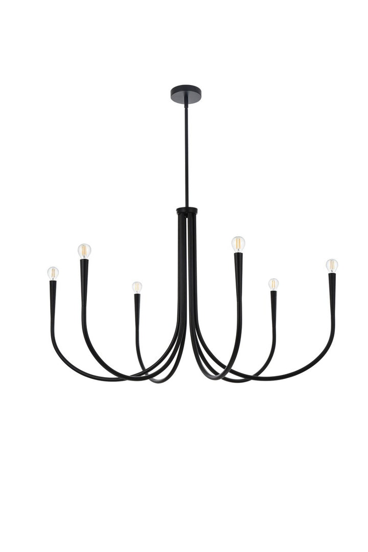 42 Inch Chandelier In Black