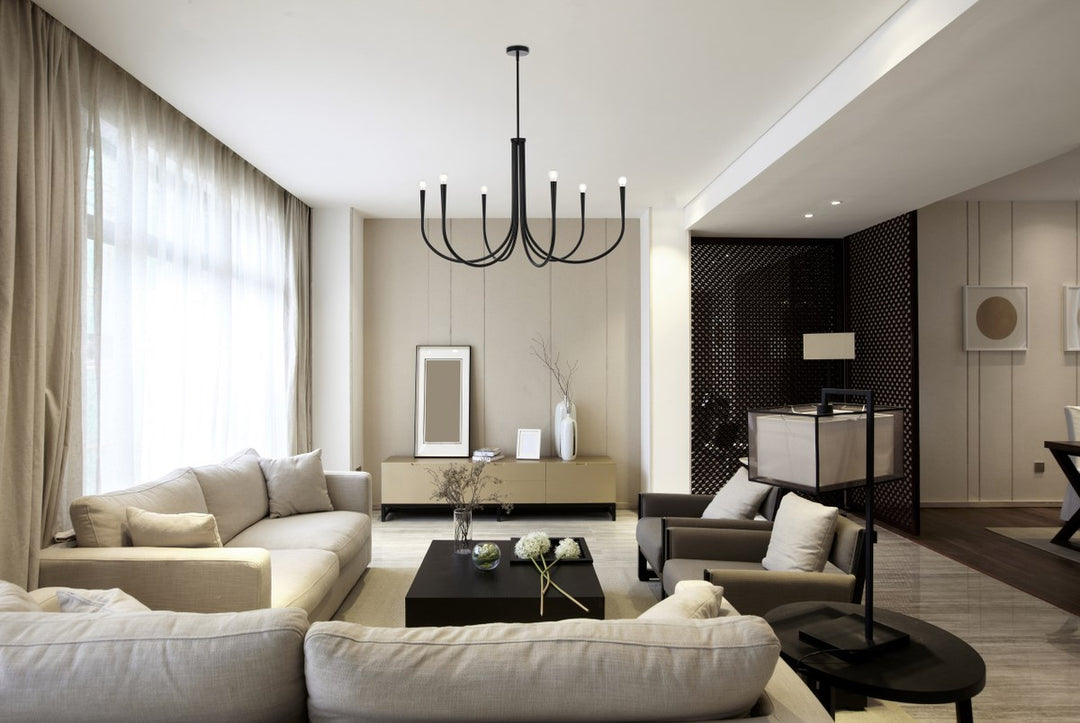 42 Inch Chandelier In Black