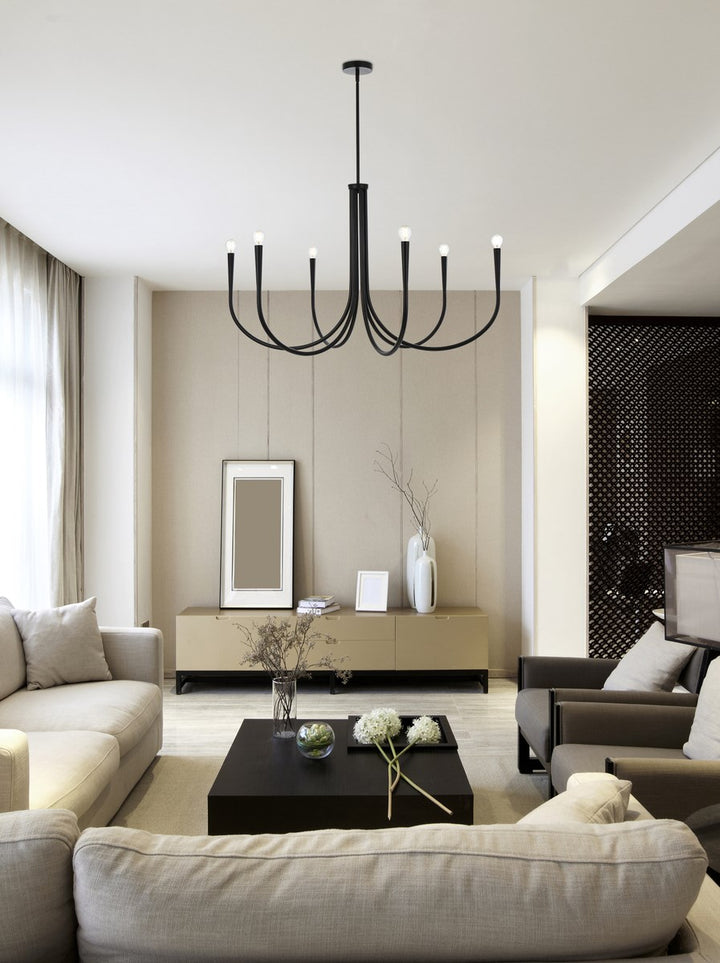 42 Inch Chandelier In Black