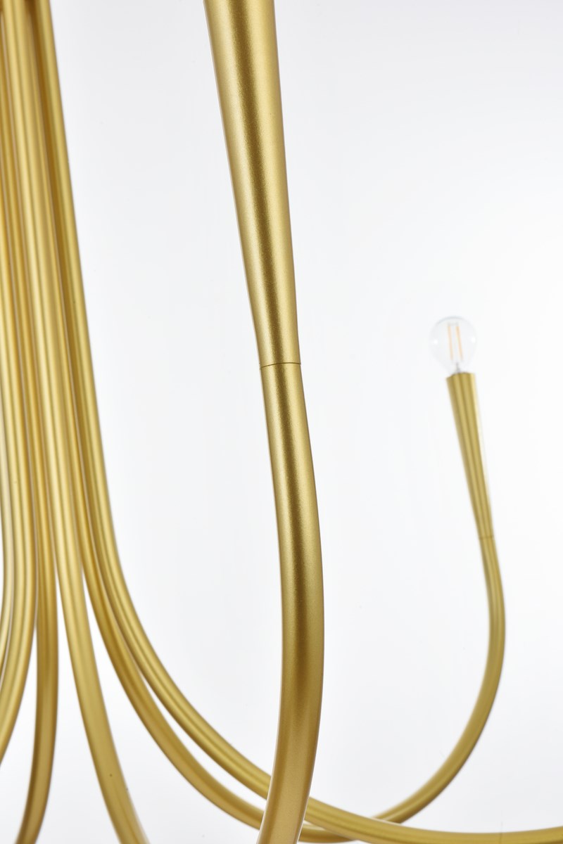 42 Inch Chandelier In Brass