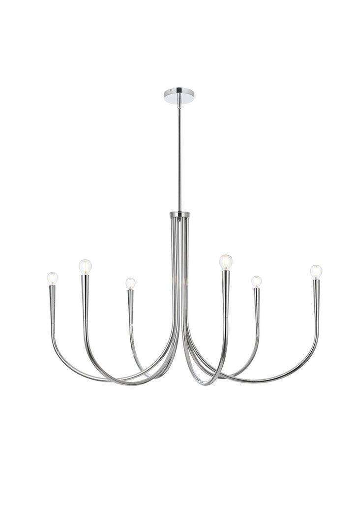 42 Inch Chandelier In Chrome by Living District