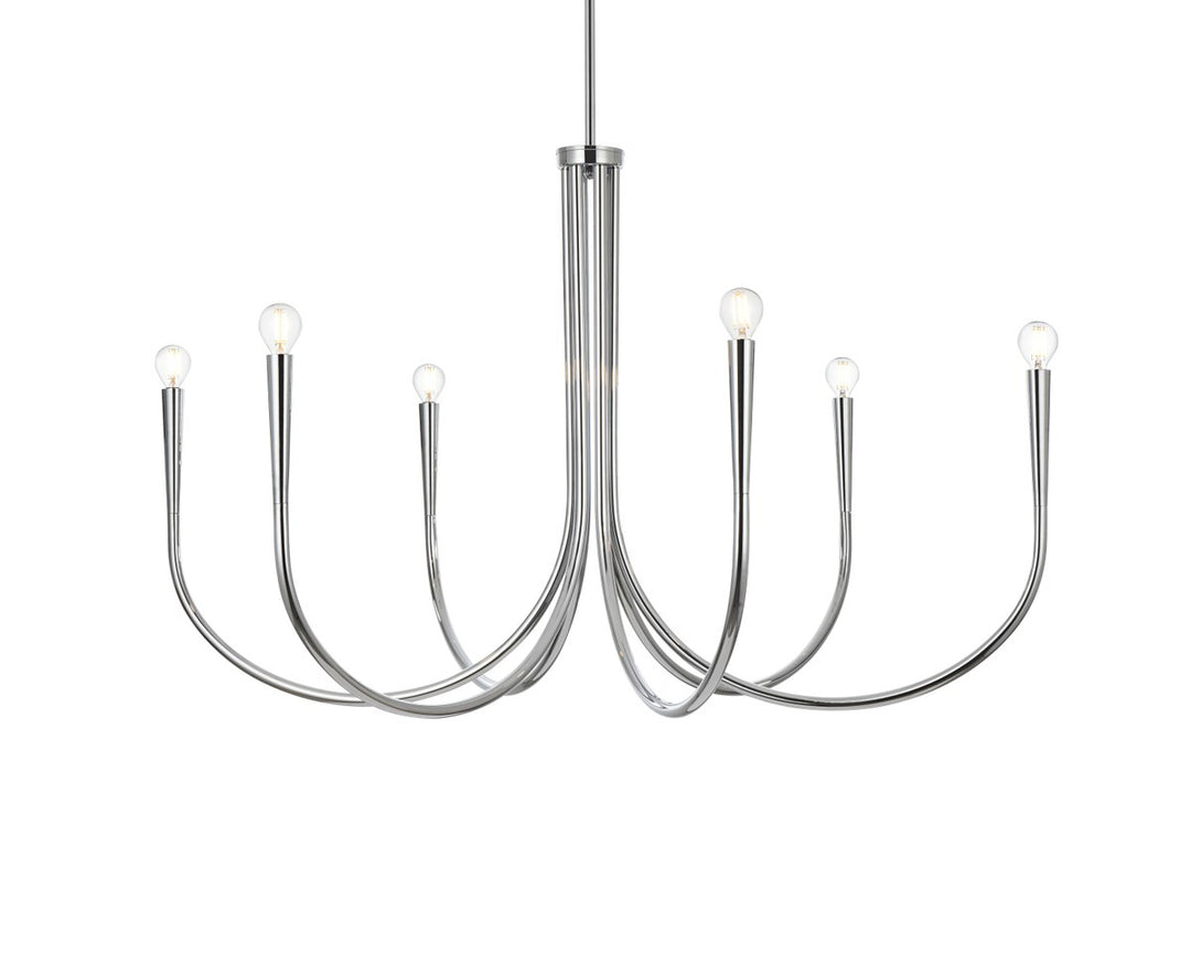 42 Inch Chandelier In Chrome
