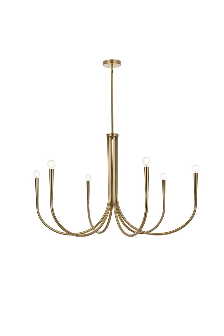 42 Inch Chandelier In Gold by Living District