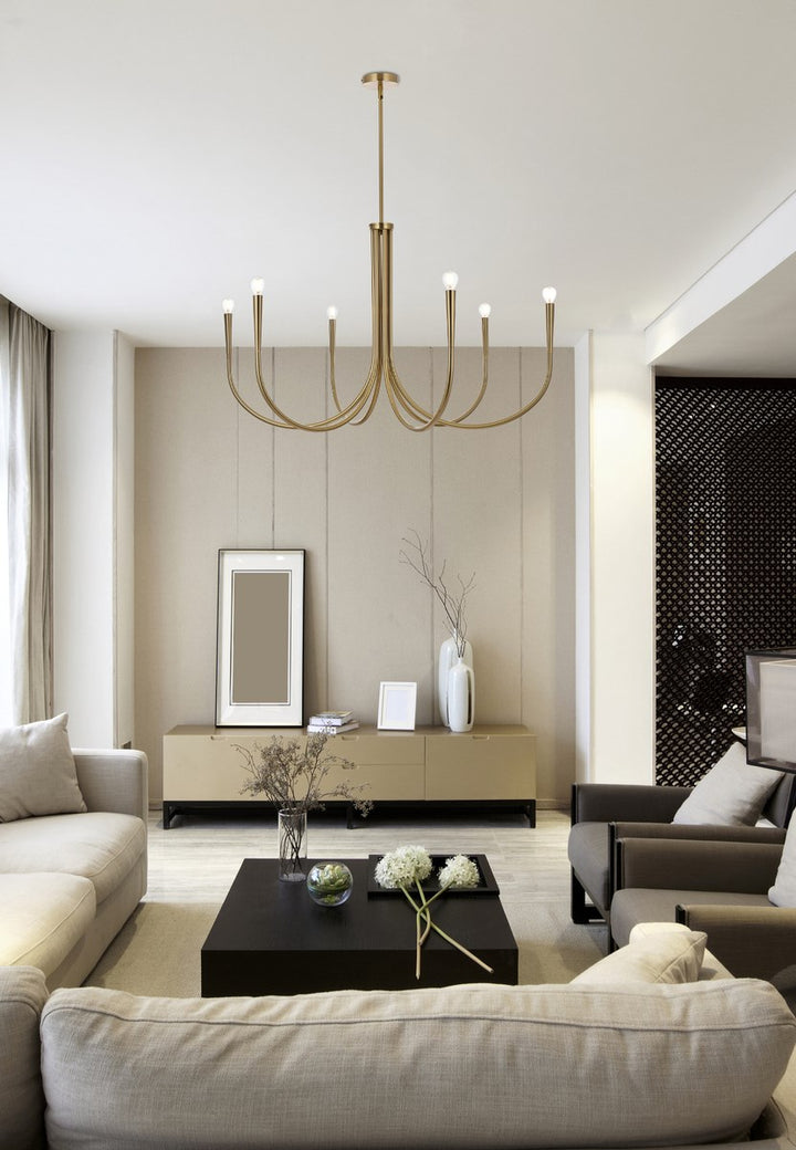 42 Inch Chandelier In Gold