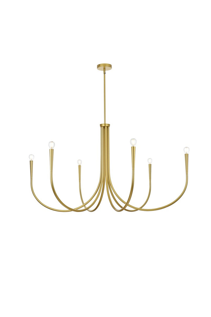 50 Inch Chandelier In Brass by Living District