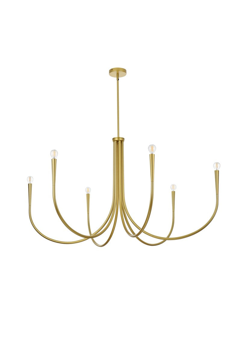 50 Inch Chandelier In Brass