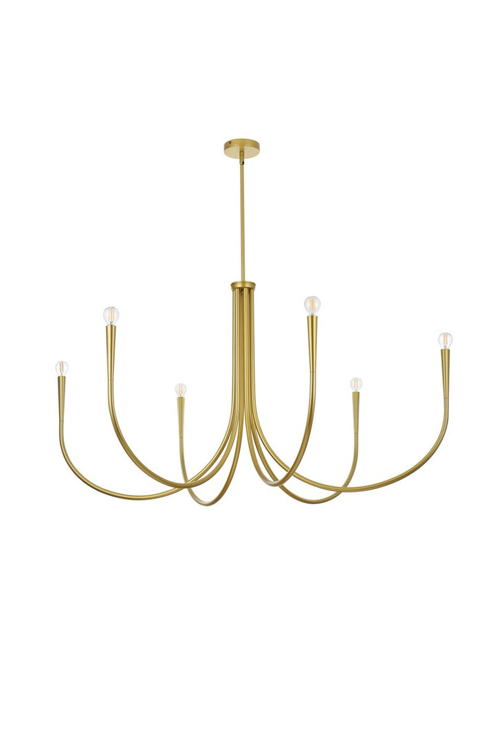 50 Inch Chandelier In Brass