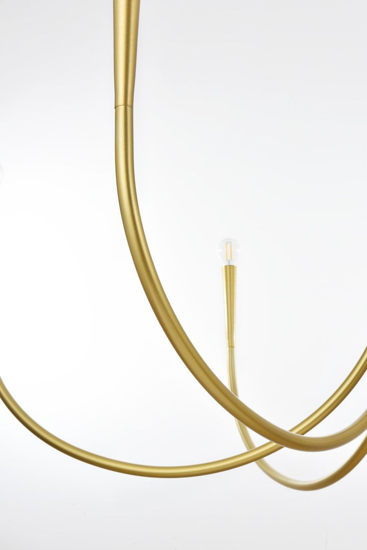 50 Inch Chandelier In Brass