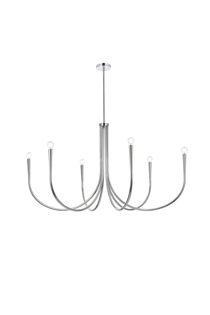 50 Inch Chandelier In Chrome by Living District