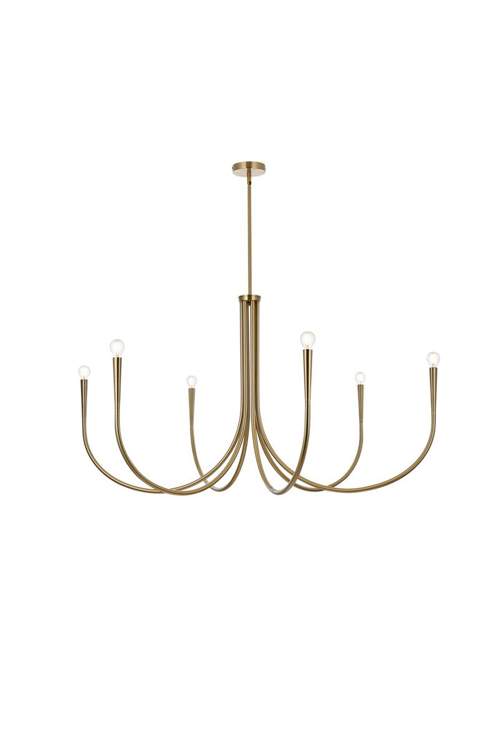 50 Inch Chandelier In Gold by Living District