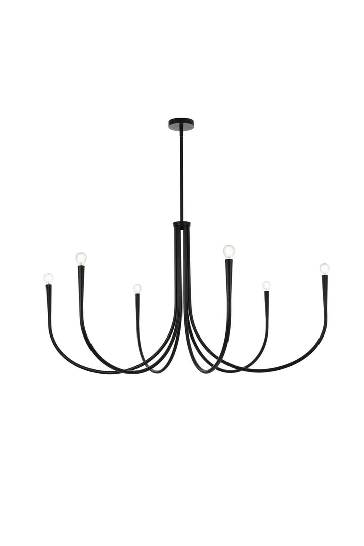 55 Inch Chandelier In Black by Living District