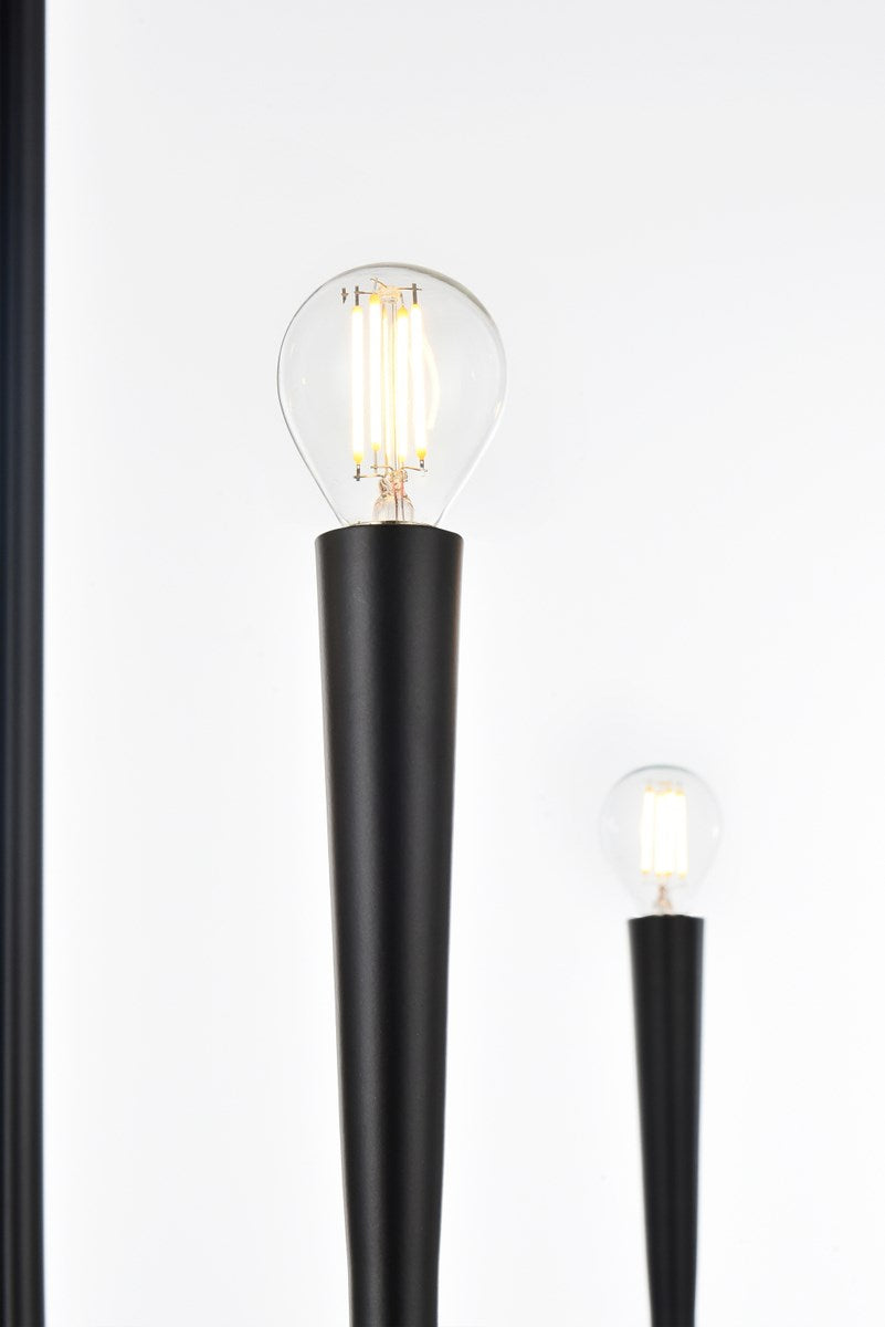 55 Inch Chandelier In Black