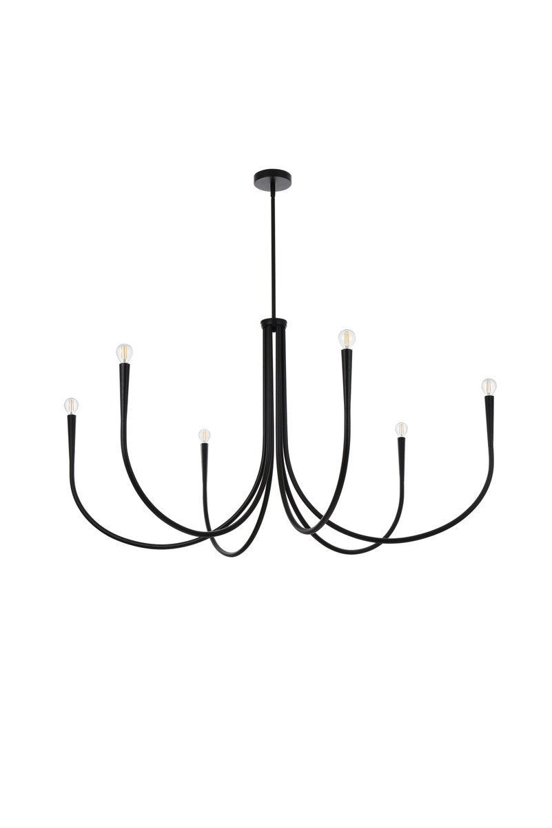 55 Inch Chandelier In Black