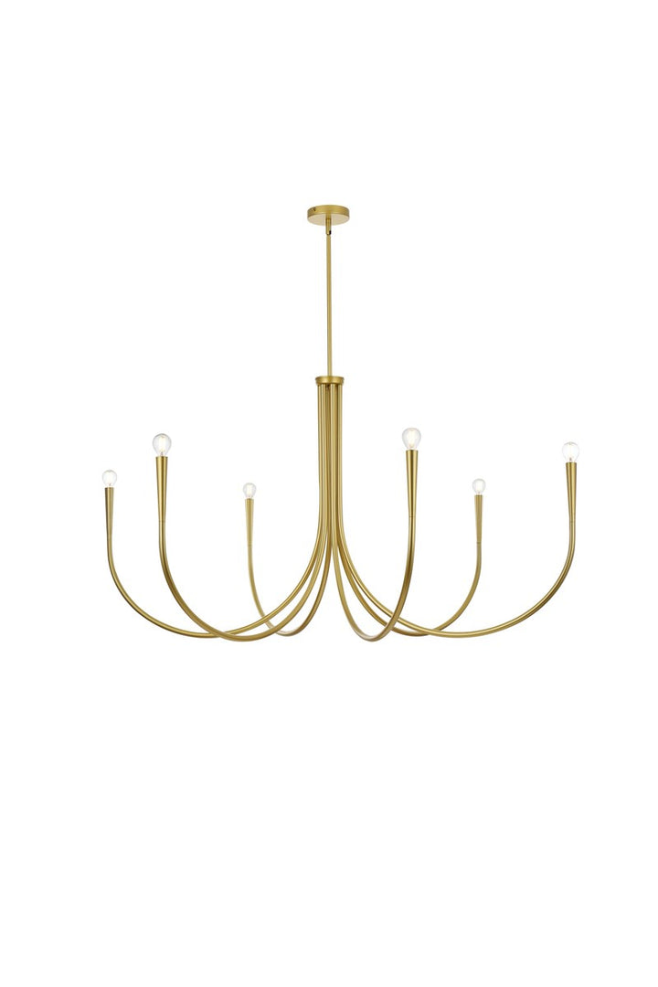 55 Inch Chandelier In Brass by Living District