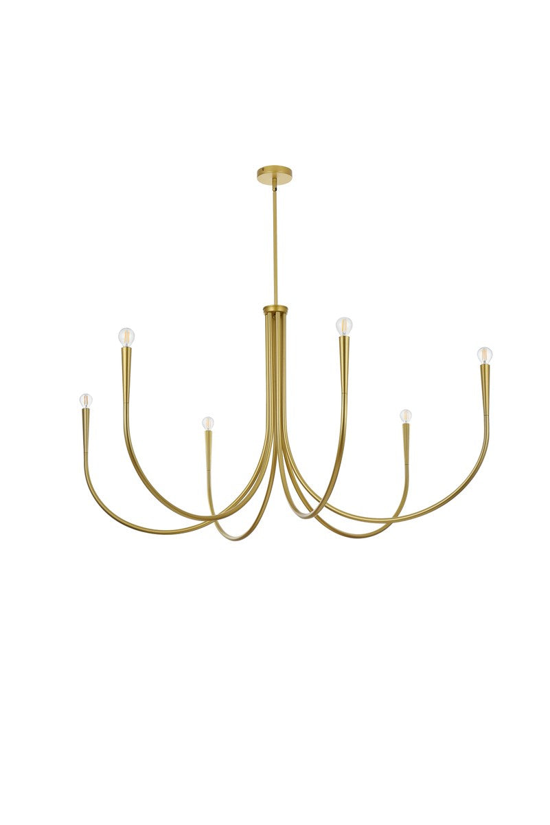 55 Inch Chandelier In Brass