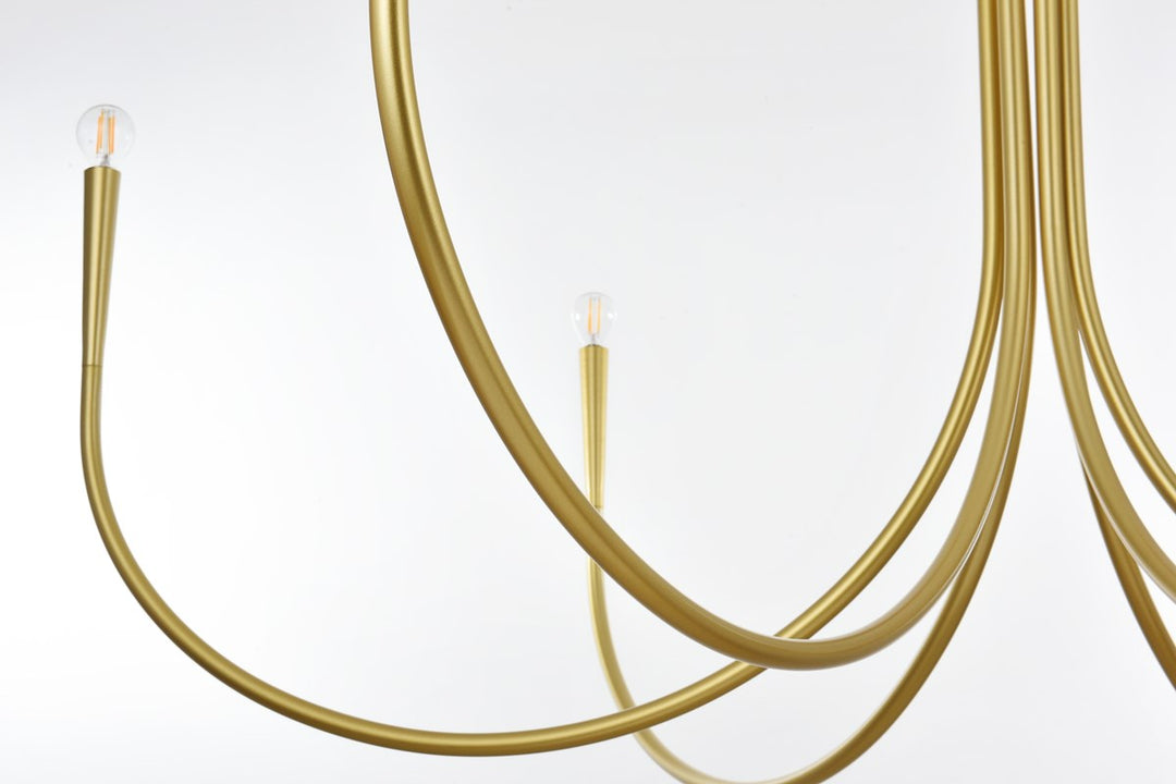 55 Inch Chandelier In Brass