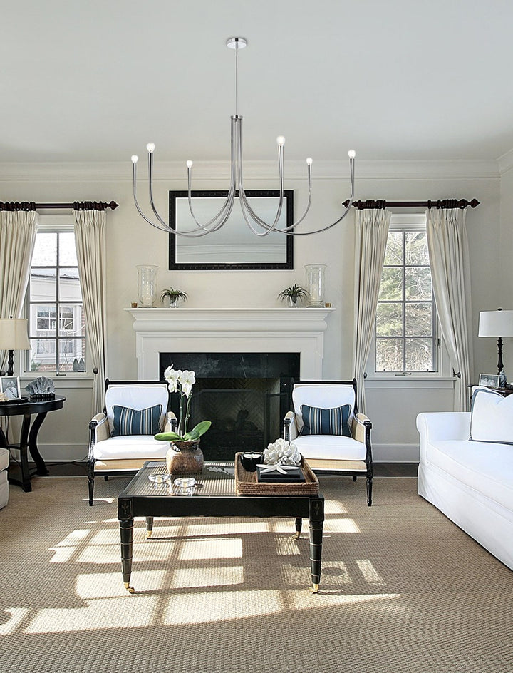 55 Inch Chandelier In Chrome
