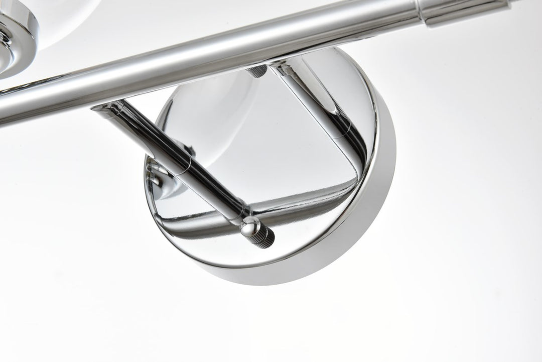 4 Light Chrome And Clear Bath Sconce