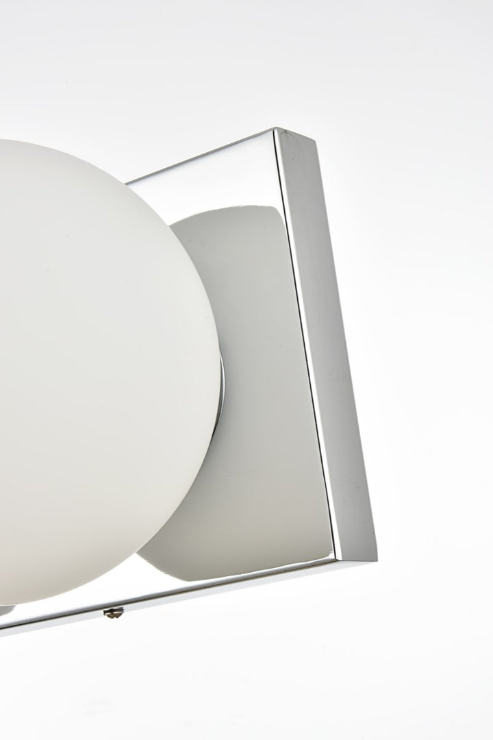 3 Light Chrome And Frosted White Bath Sconce