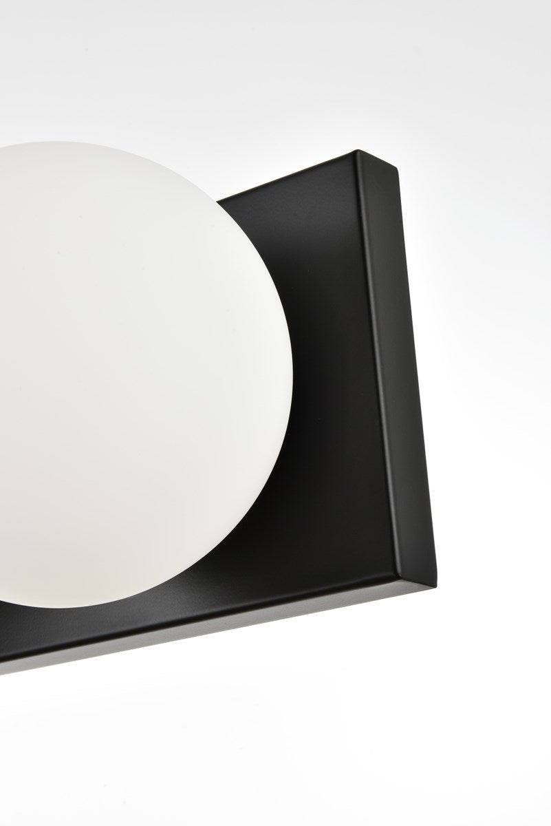 4 Light Black And Frosted White Bath Sconce