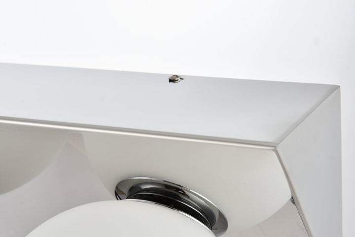 3 Light Chrome And Frosted White Bath Sconce