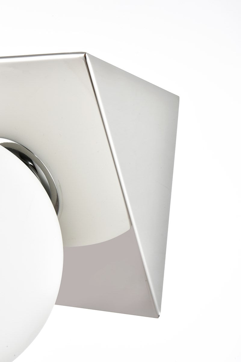 3 Light Chrome And Frosted White Bath Sconce