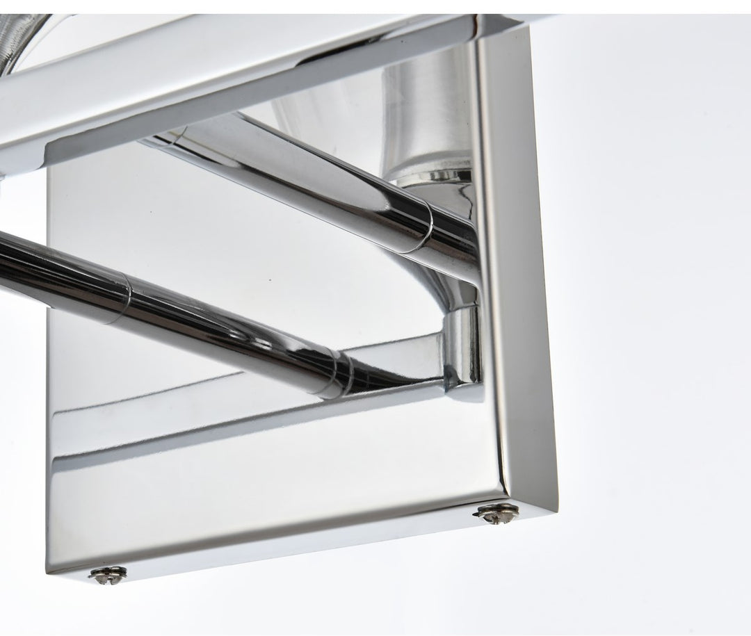 4 Light Chrome And Clear Bath Sconce