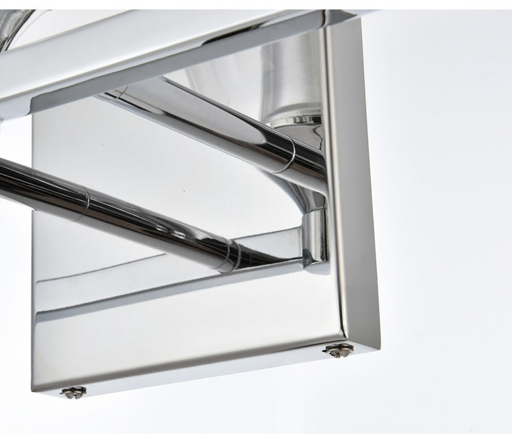 4 Light Chrome And Clear Bath Sconce
