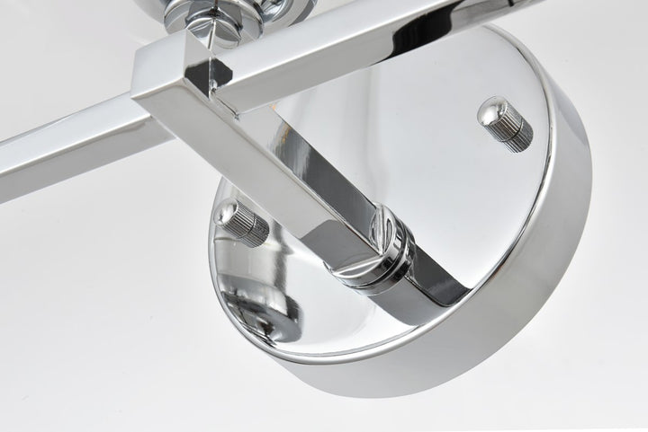 3 Light Chrome And Clear Bath Sconce
