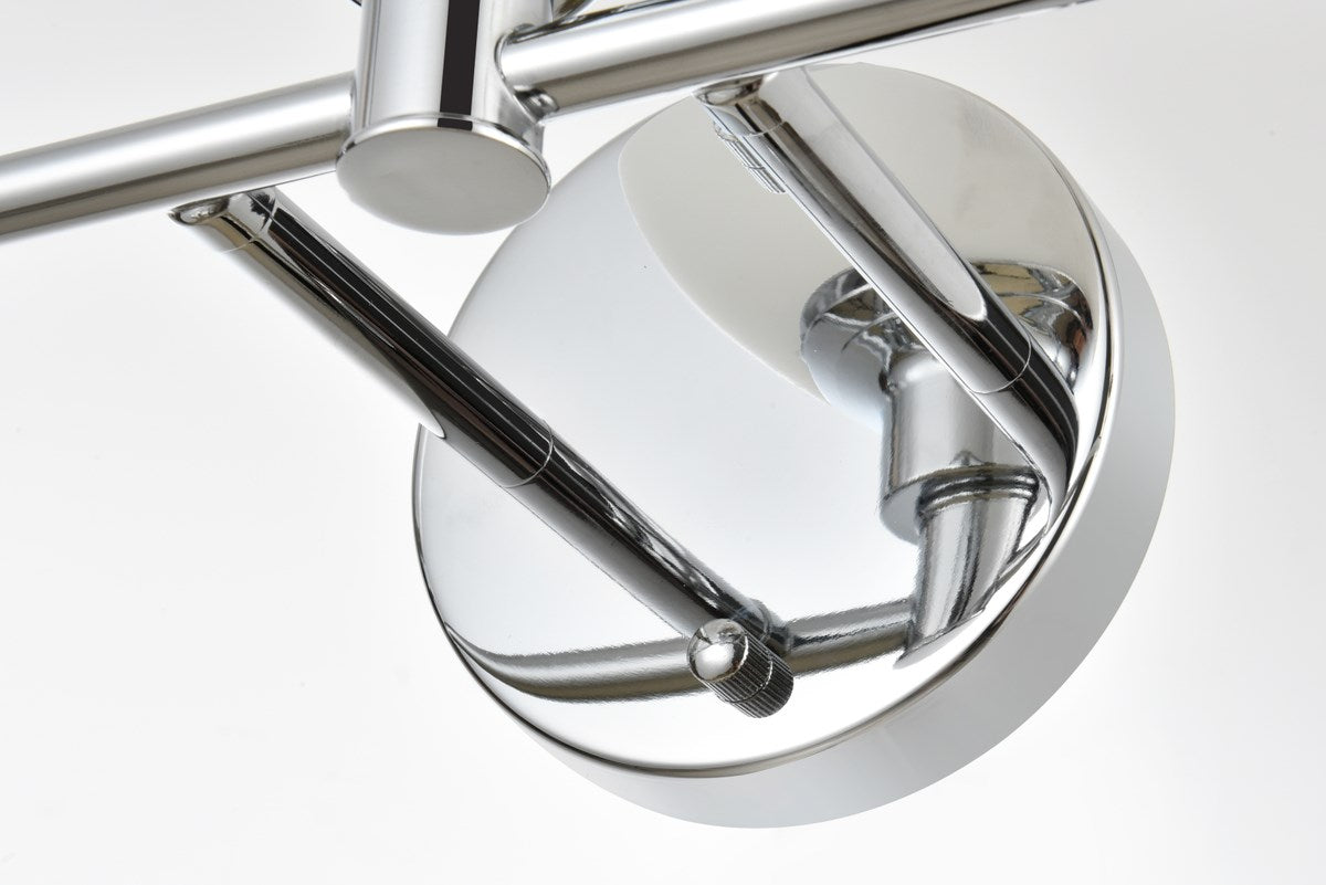 5 Light Chrome And Frosted White Bath Sconce