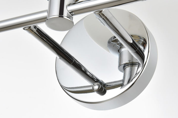 5 Light Chrome And Frosted White Bath Sconce
