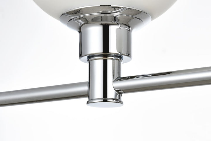5 Light Chrome And Frosted White Bath Sconce