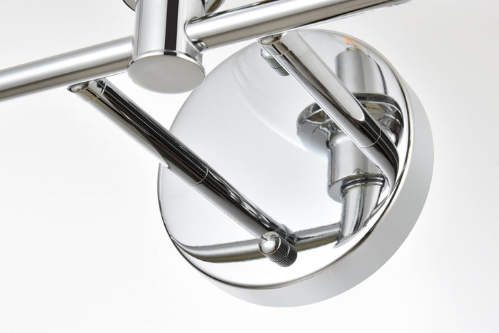 5 Light Chrome And Clear Bath Sconce