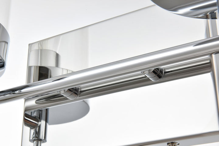 2 Light Chrome And Clear Bath Sconce