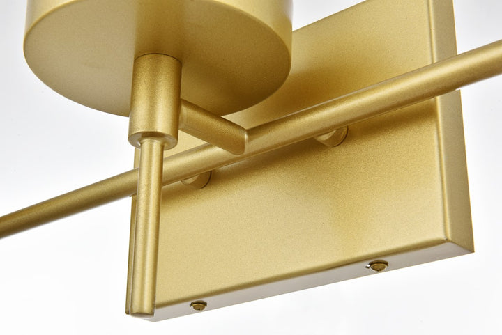 3 Light Brass And Clear Bath Sconce