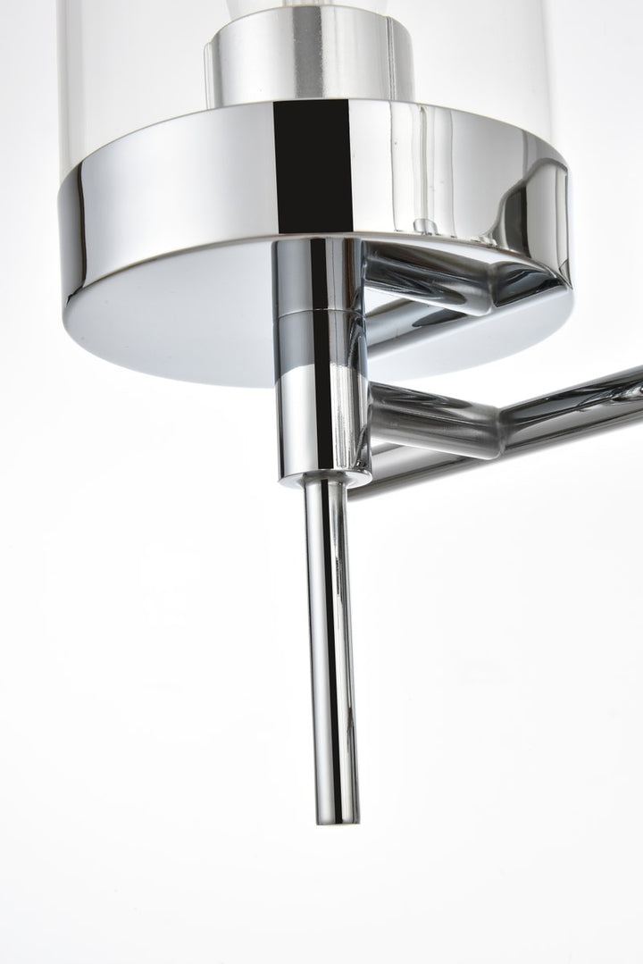 4 Light Chrome And Clear Bath Sconce