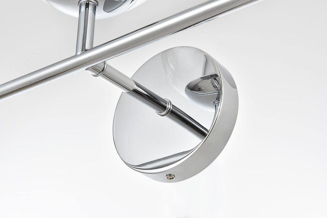 3 Light Chrome And Clear Bath Sconce